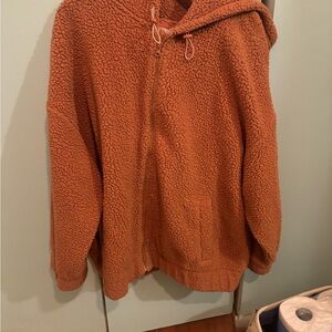 Aerie Rust Teddy Coat